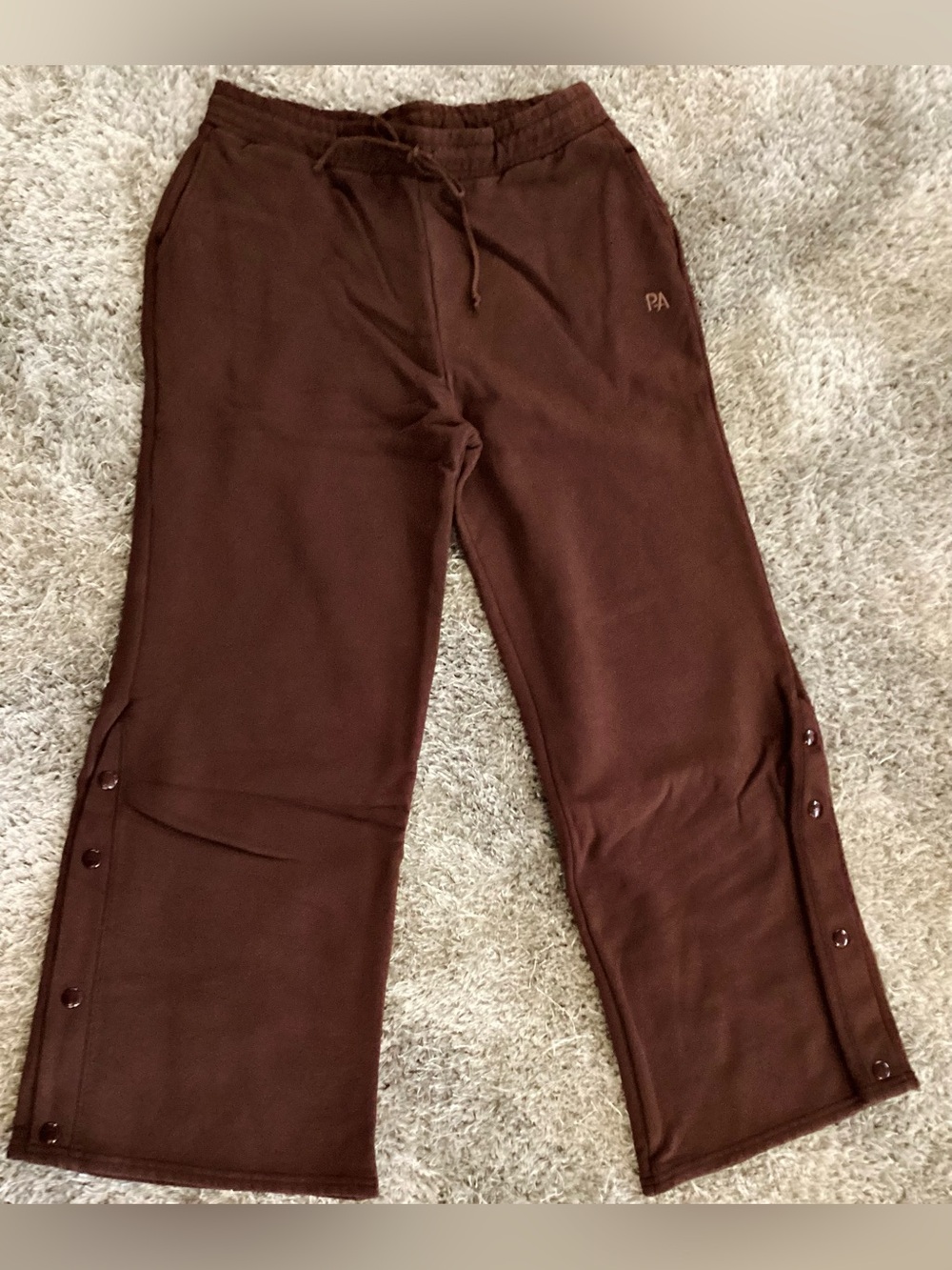 Cocoa Wide Leg with Snap-Detail 🤎